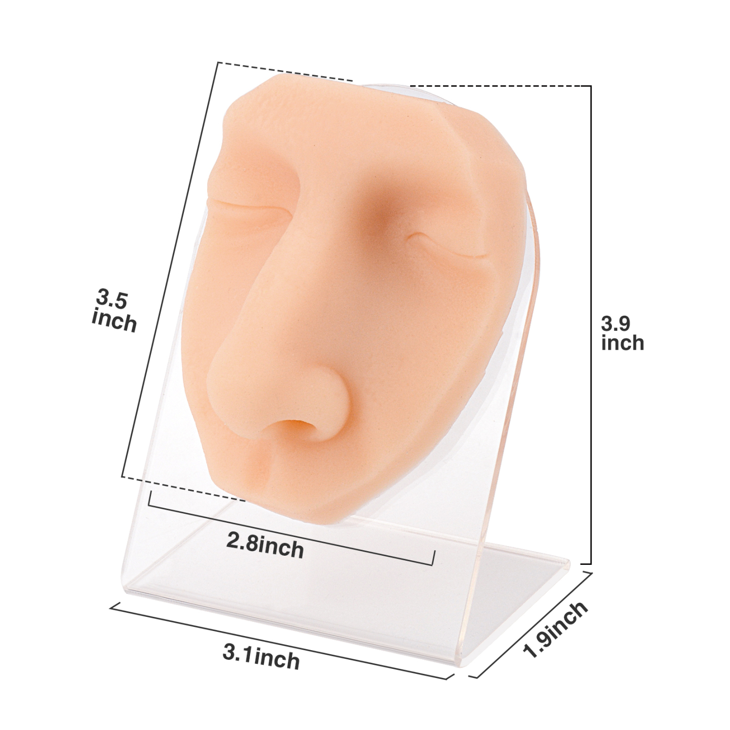 Ultrassist Silicone Nose Piercing Practice & Display Model Size