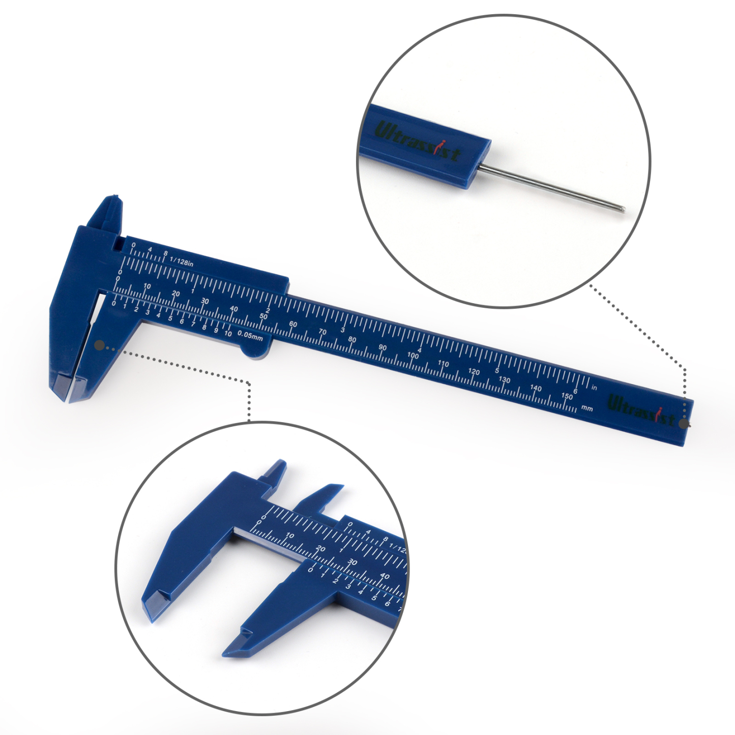 Ultrassist Plastic Vernier Caliper Blue