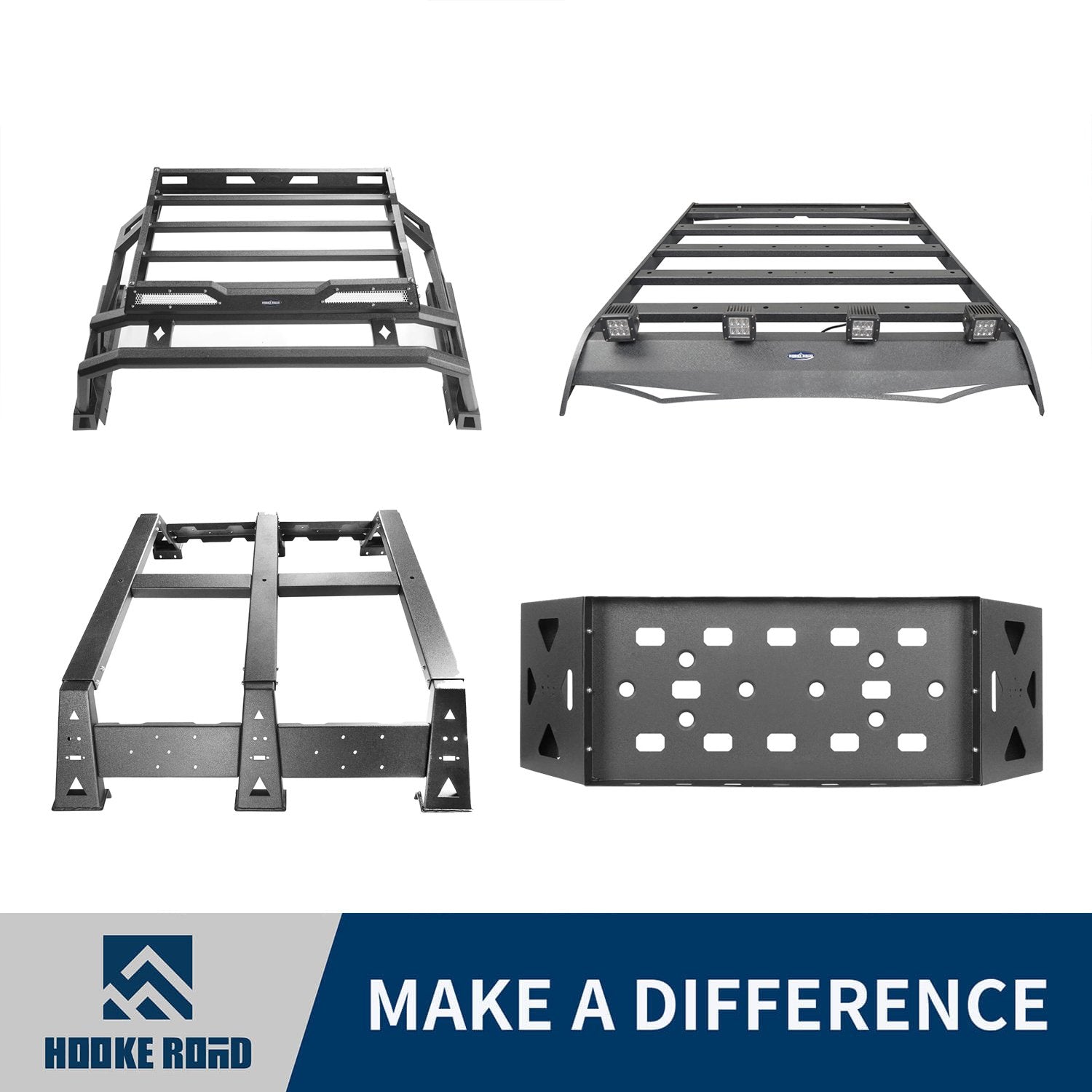 Hooke Road Roof Rack Luggage Carrier / Bed Rack Cargo Rack / Roll Bar(05-22 Toyota Tacoma)