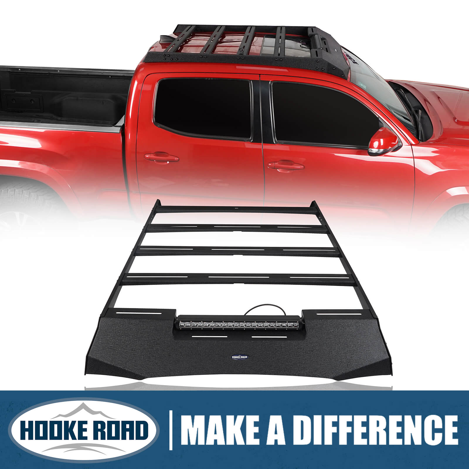 Hooke Road Double Cab Roof Rack(05-22 Toyota Tacoma Gen 2/3)