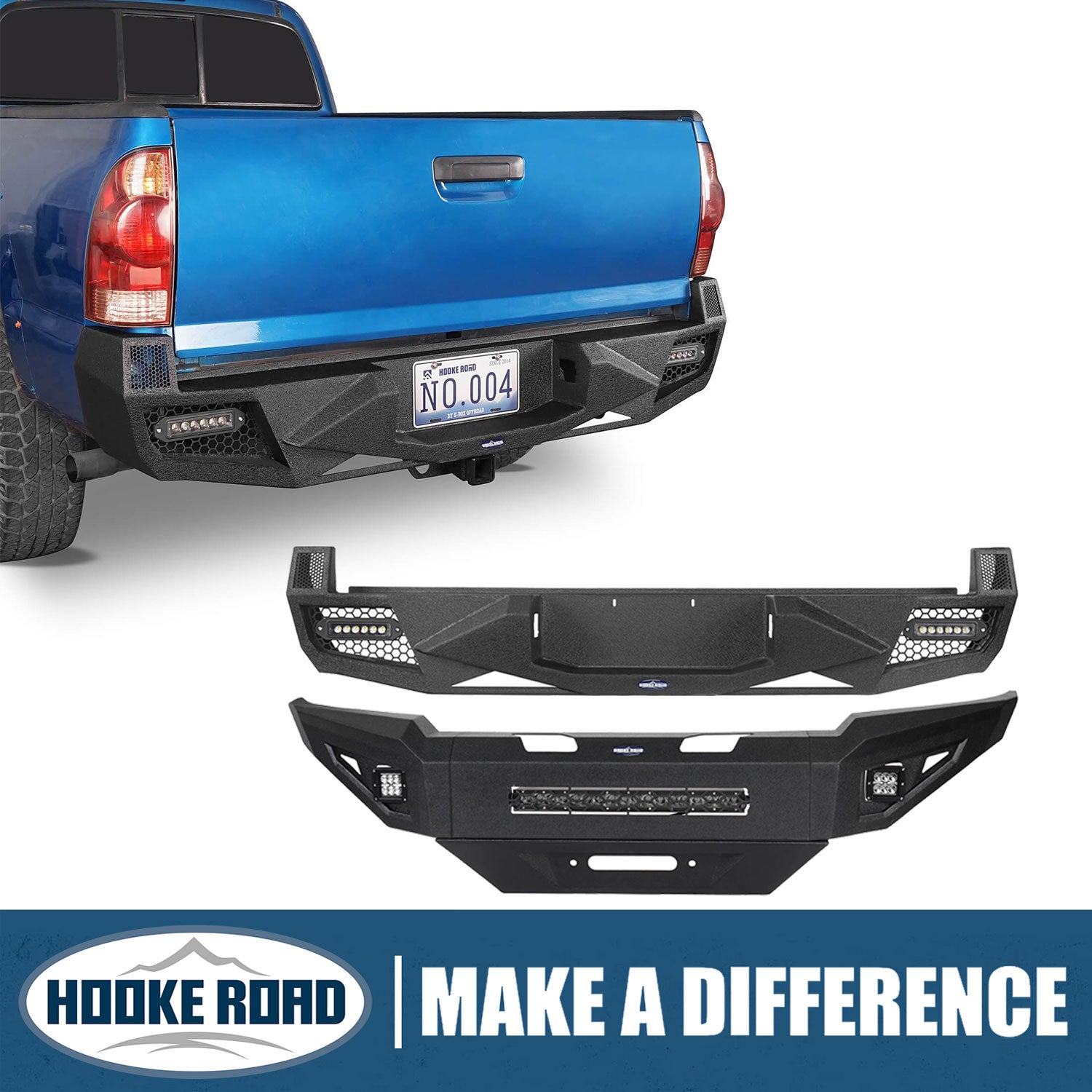 Hooke Road Front & Rear Bumper(05-15 Toyota Tacoma)