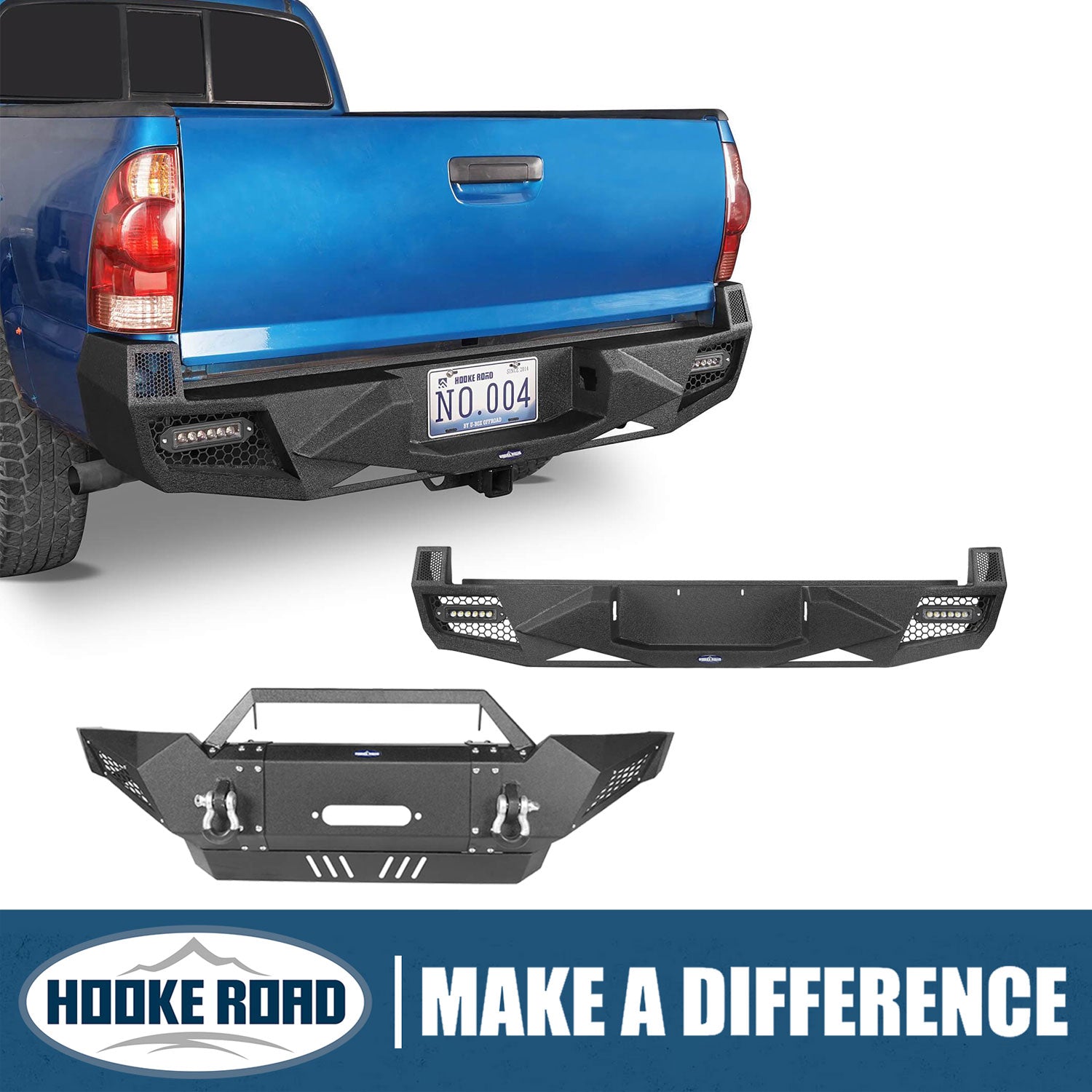 Hooke Road Front & Rear Bumper(05-15 Toyota Tacoma)