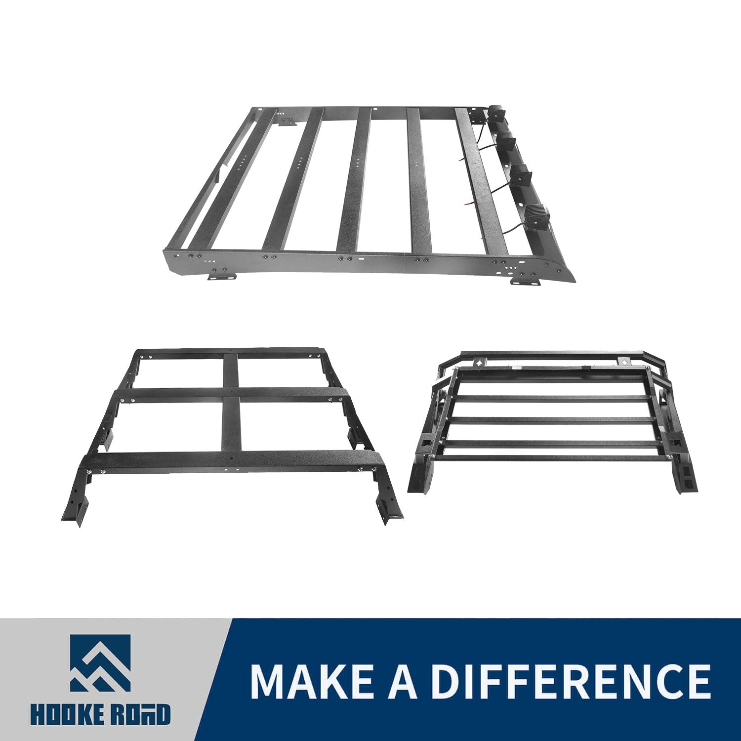 Hooke Road Crewmax Roof Rack / MAX 13 Inch High Bed Rack / Roll Bar Bed Rack(14-21 Toyota Tundra)