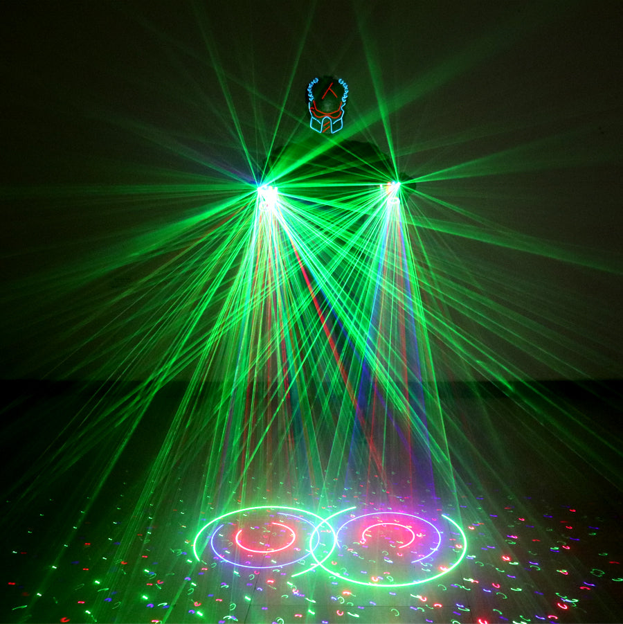 2 in 1 stage performance laser gloves-dressweeks