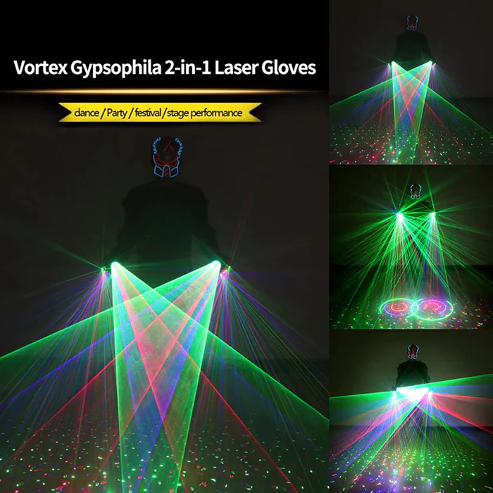 Rotating Party Laser Gloves Set-dressweeks