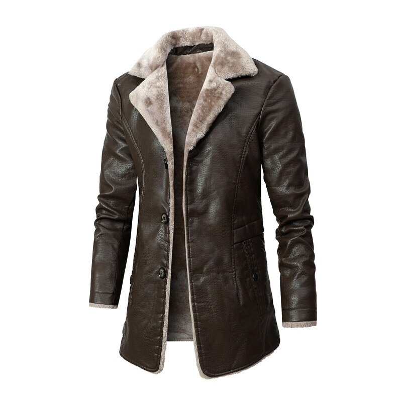 Winter Men's Windbreakers Leather Jacket