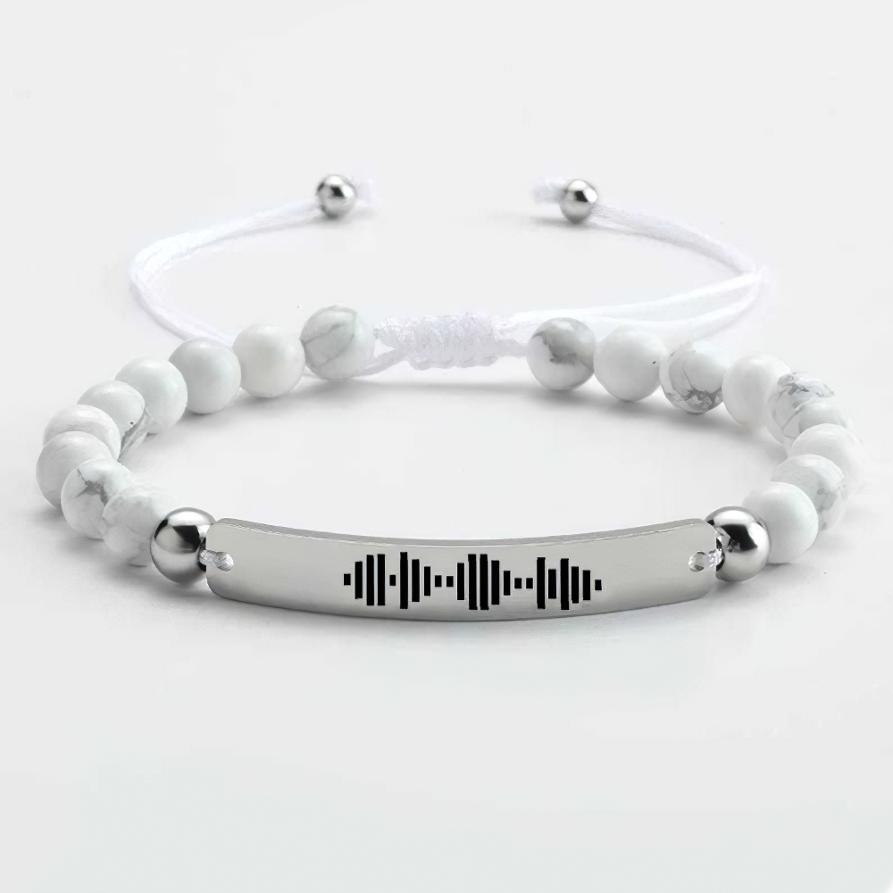 Custom Scannable Music Code Bracelet with Beads- mikcustom.com