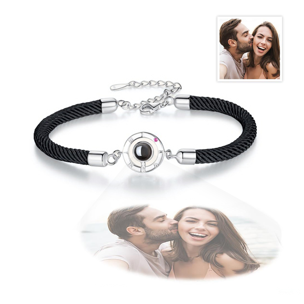 Personalized Projection Bracelet Couple Memory Jewelry- mikcustom.com