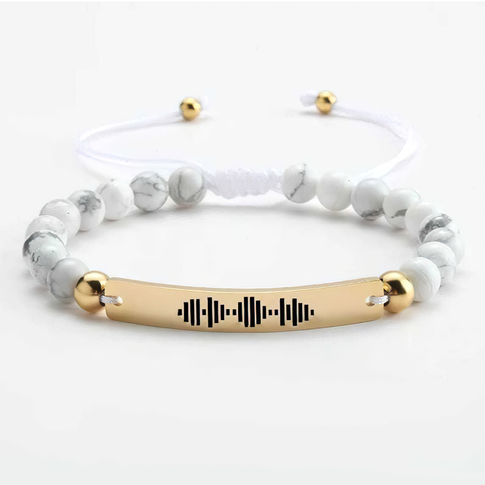 Custom Scannable Music Code Bracelet with Beads- mikcustom.com