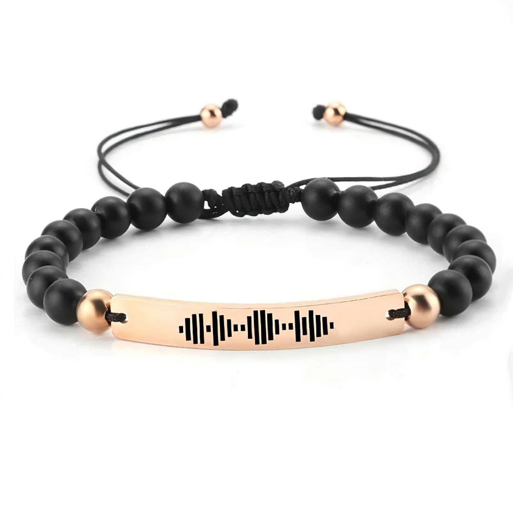 Custom Scannable Music Code Bracelet with Beads- mikcustom.com