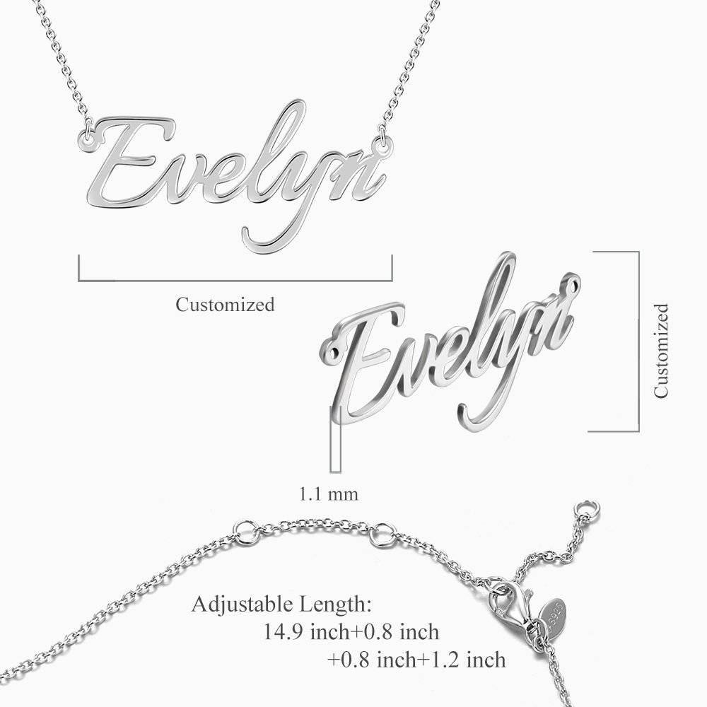 Personalized Nameplate Necklace Custom Name Jewelry- mikcustom.com