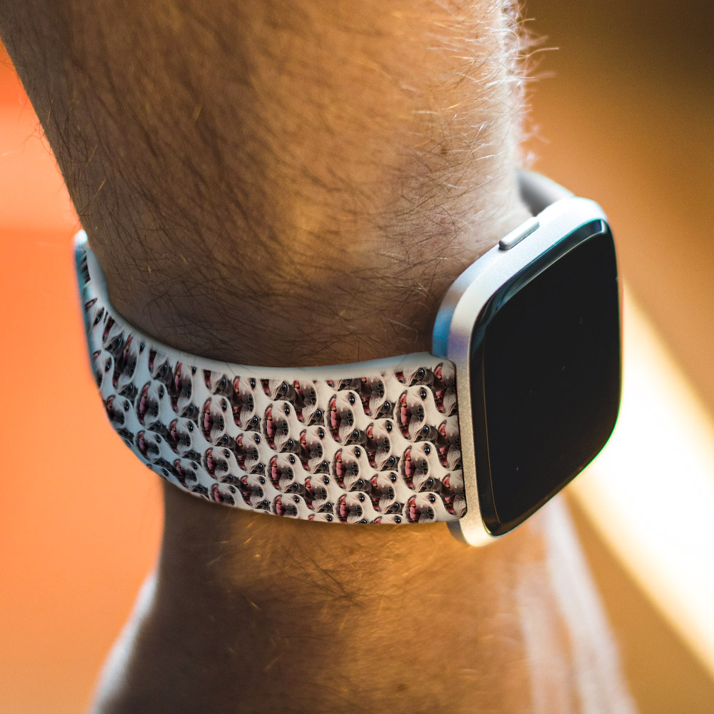 Custom Apple Watch Band with Pet Face Funny Silicone Watch Band- mikcustom.com