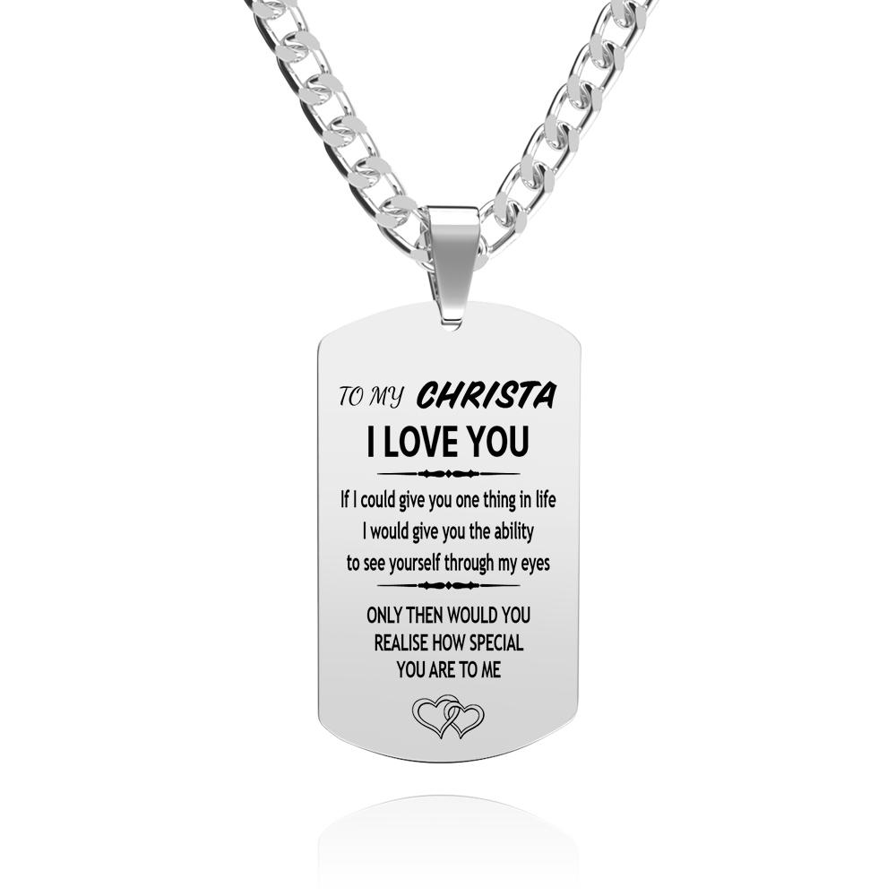 Personalized Photo Keychain Titanium Steel