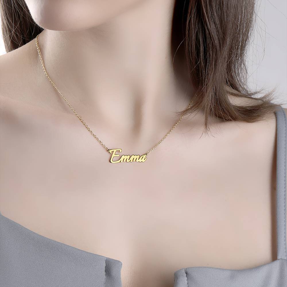 Personalized Nameplate Necklace Custom Name Jewelry- mikcustom.com
