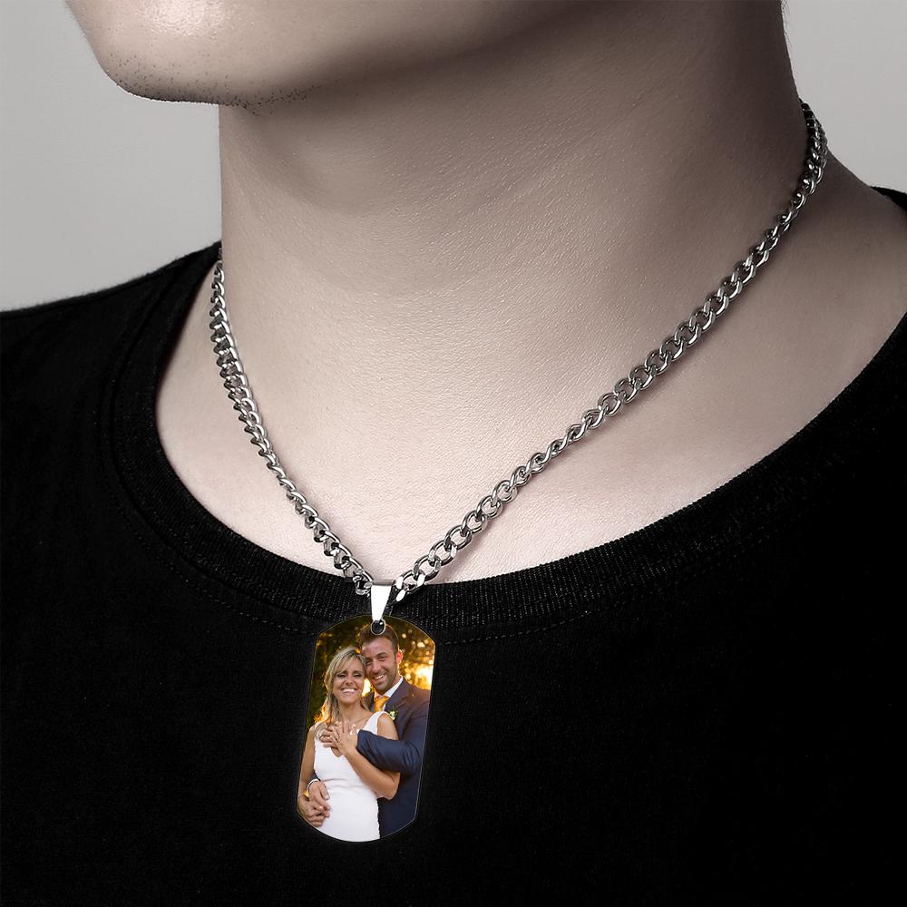 Personalized Photo Keychain Titanium Steel