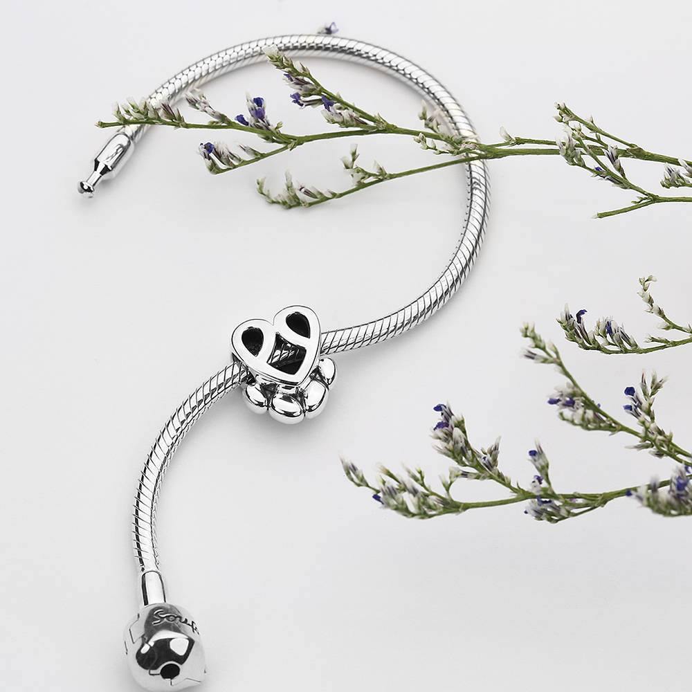 Dog Paw Photo Charm 925 Sterling Silver- mikcustom.com