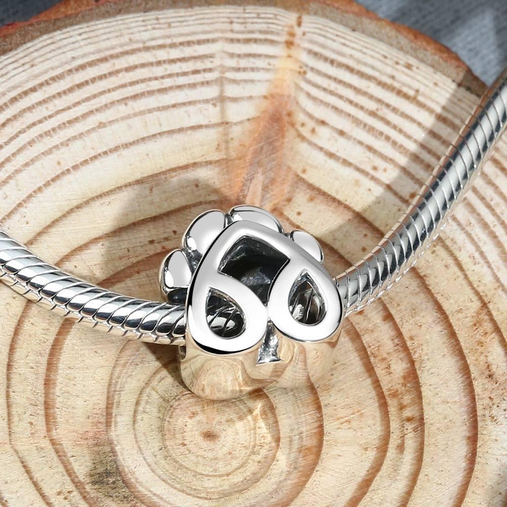 Dog Paw Photo Charm 925 Sterling Silver- mikcustom.com