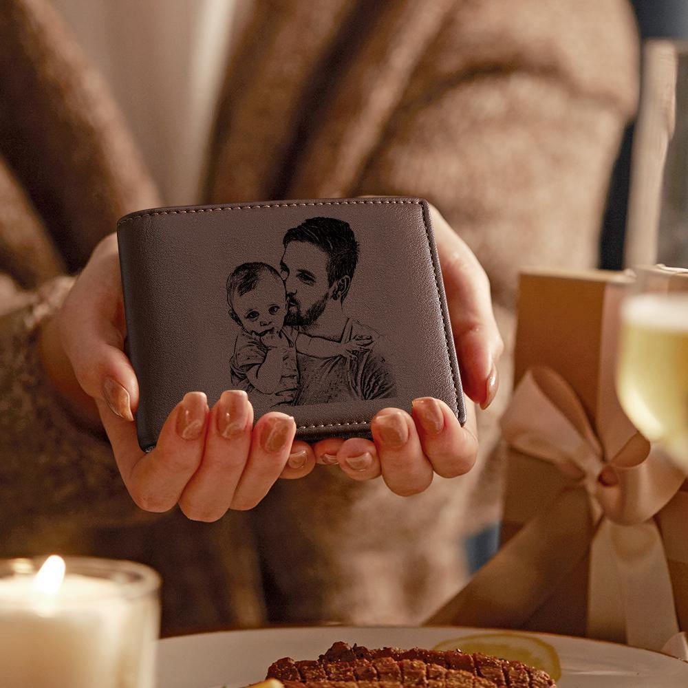 Custom Engraved Billfold Anti-Theft Brush RFID Protected Wallet for Men- mikcustom.com