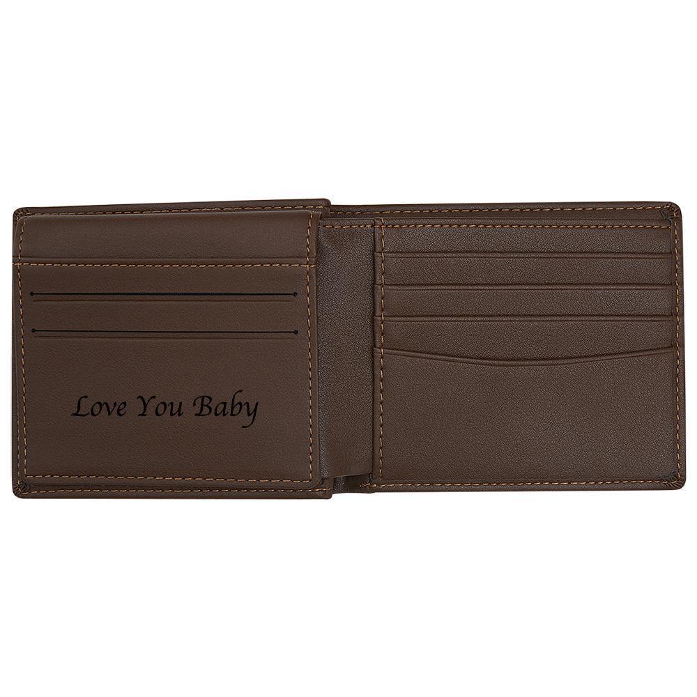 Custom Engraved Billfold Anti-Theft Brush RFID Protected Wallet for Men- mikcustom.com
