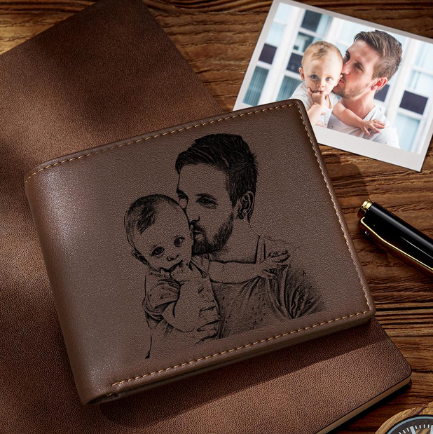Custom Engraved Billfold Anti-Theft Brush RFID Protected Wallet for Men- mikcustom.com