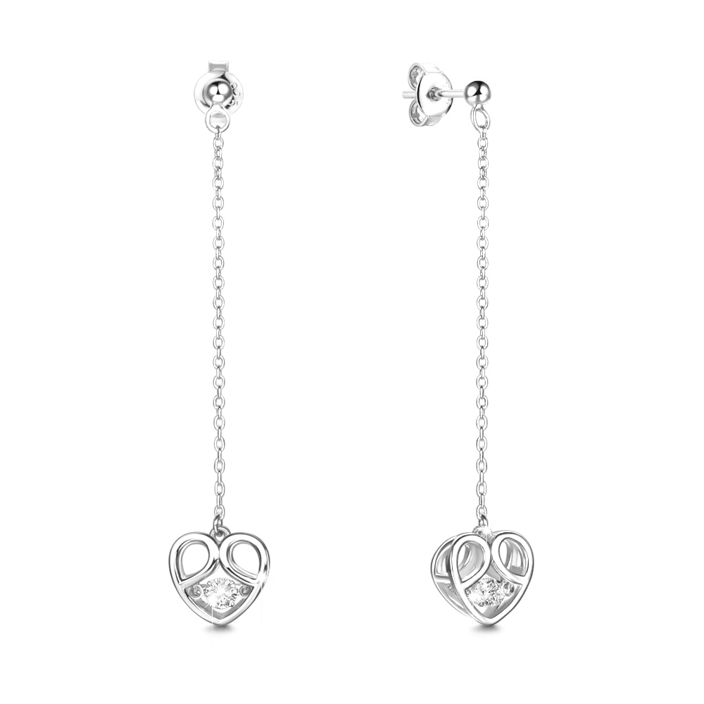 Dancing Stone Earrings 925 Sterling Silver- mikcustom.com