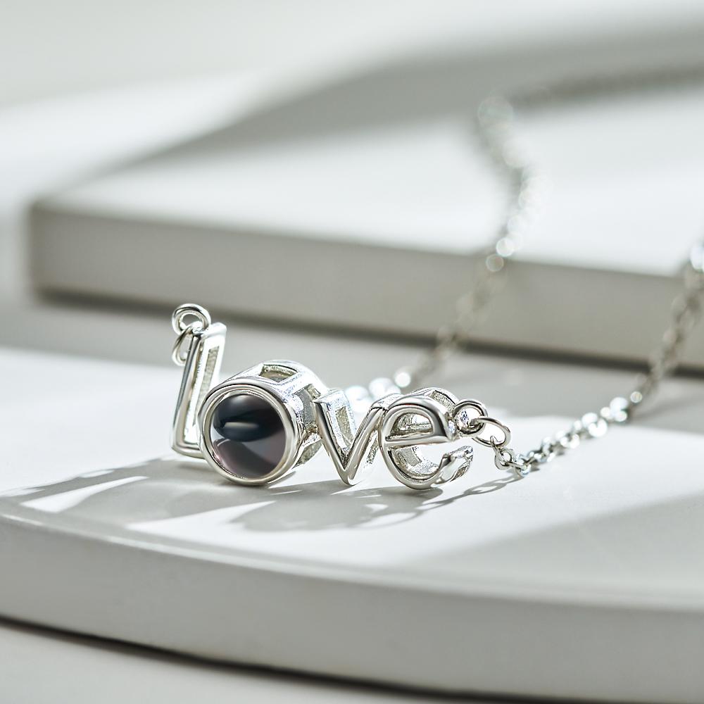 Custom LOVE Picture Projection Necklace 925 Sterling Silver- mikcustom.com
