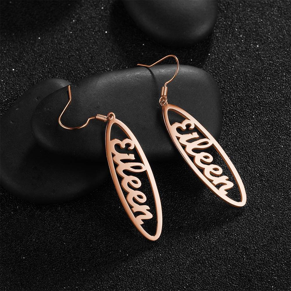 Custom Name Drop Earrings- mikcustom.com