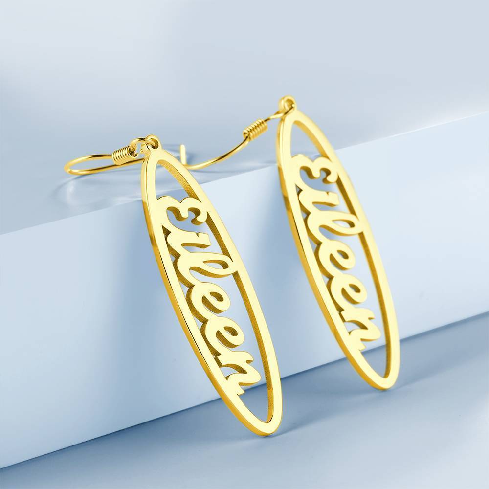 Custom Name Drop Earrings- mikcustom.com