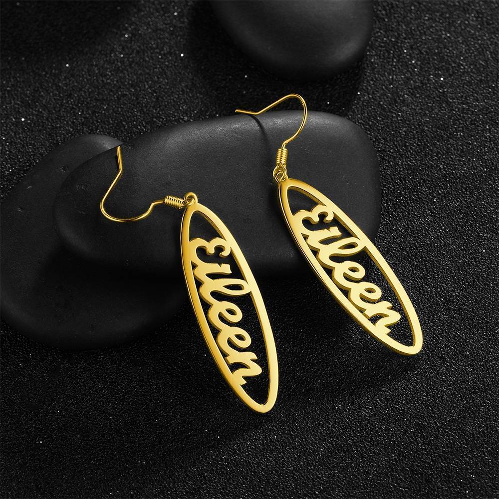 Custom Name Drop Earrings- mikcustom.com