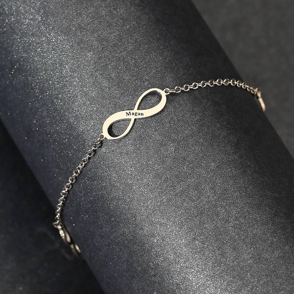 Custom Engraved Infinity Anklet 925 Sterling Silver- mikcustom.com
