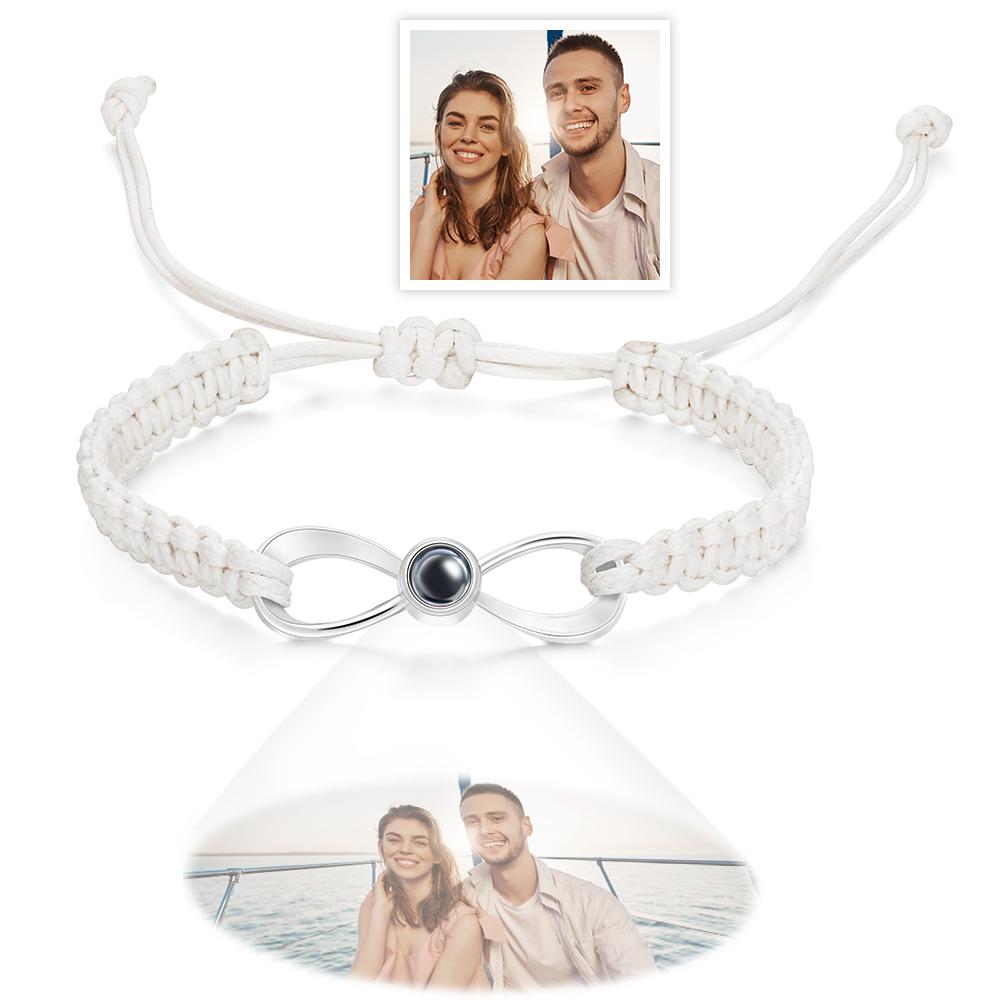 Custom Infinity Projection Photo Bracelet Couple Jewelry- mikcustom.com