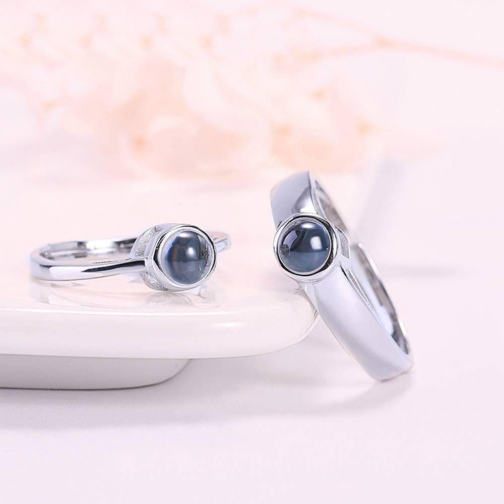 I Love You in 100 Languages Custom Projection Ring Women's Ring S925 Silver- mikcustom.com