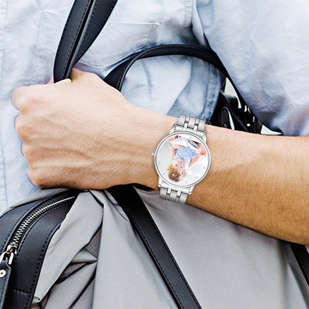 Unisex Engraved Photo Watch Alloy Strap 38mm- mikcustom.com