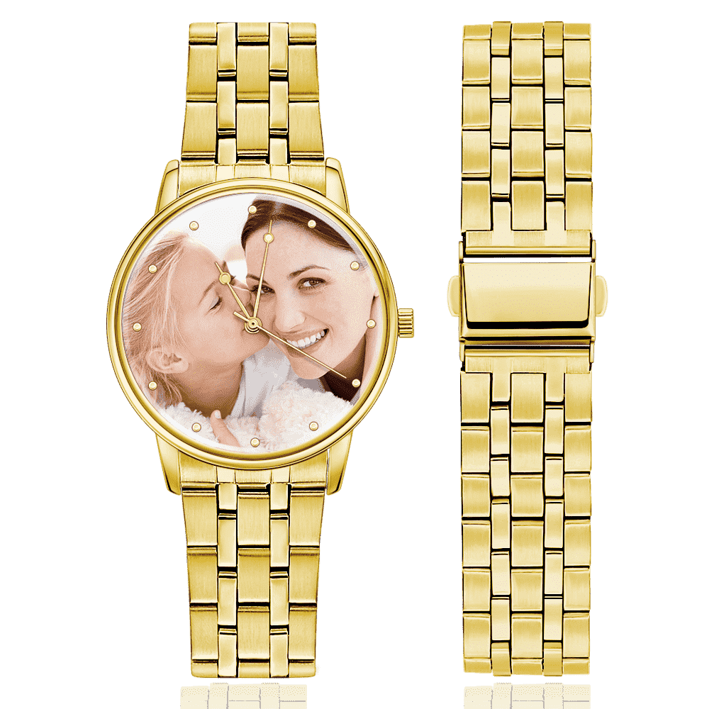 Unisex Engraved Photo Watch Alloy Strap 38mm- mikcustom.com