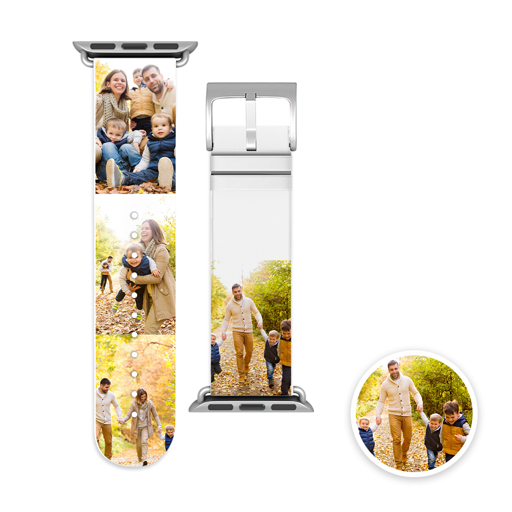 Personalized Collage Photo Apple Watch Band Silicone Sport Watch Band- mikcustom.com