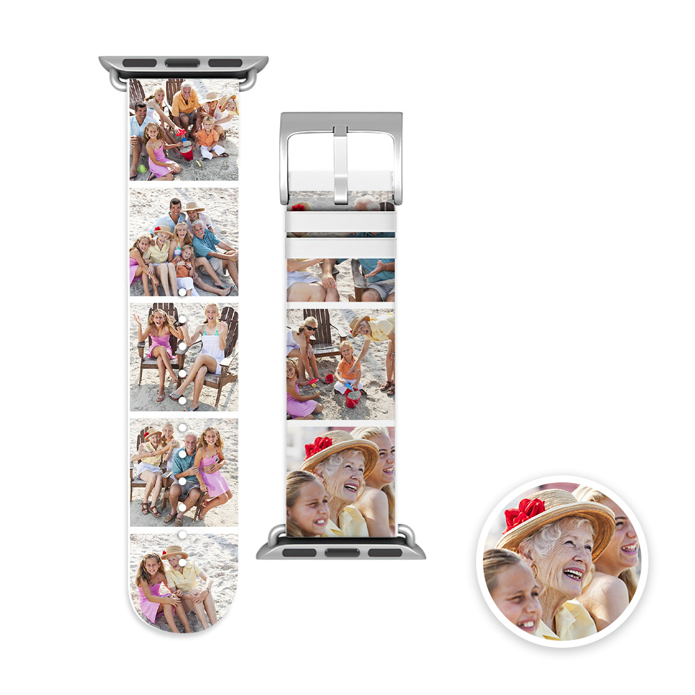 Personalized Collage Photo Apple Watch Band Silicone Sport Watch Band- mikcustom.com