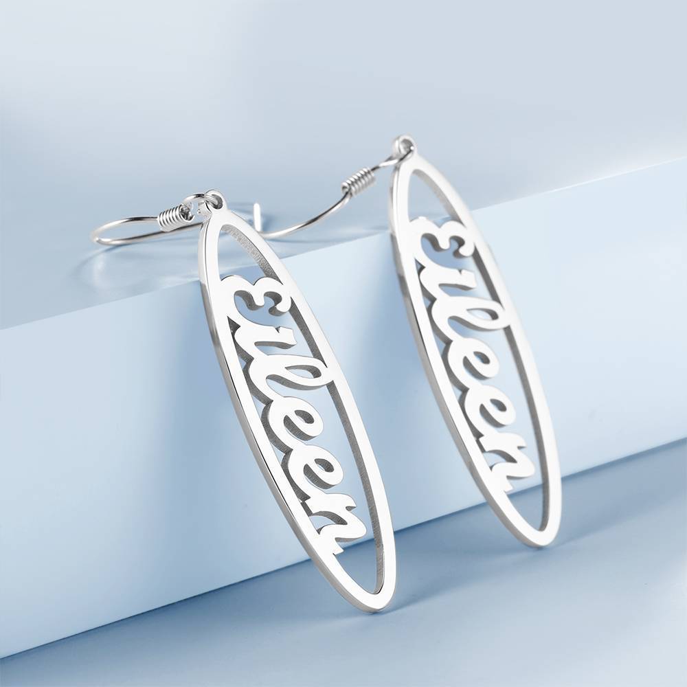 Custom Name Drop Earrings- mikcustom.com