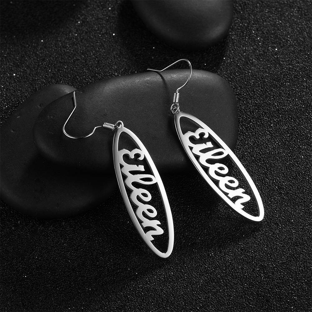 Custom Name Drop Earrings- mikcustom.com