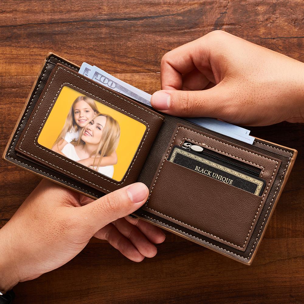 Personalized Engraved Men's Leather Wallet- mikcustom.com