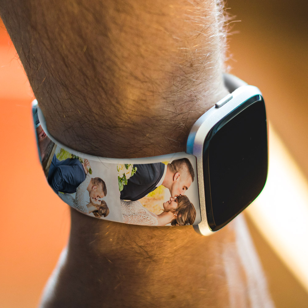 Custom Collage Photo Apple Watch Bands Silicone Wristband Strap For Anniversary Gift- mikcustom.com