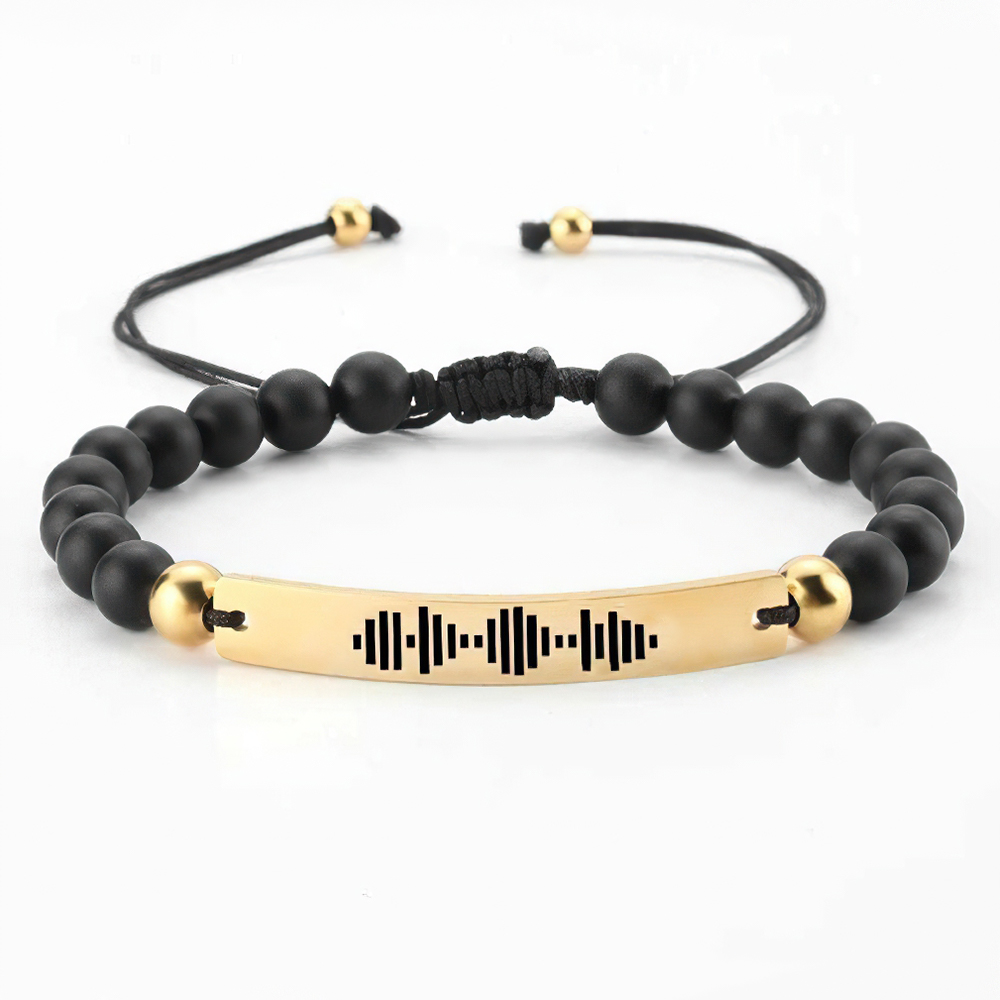 Custom Scannable Music Code Bracelet with Beads- mikcustom.com