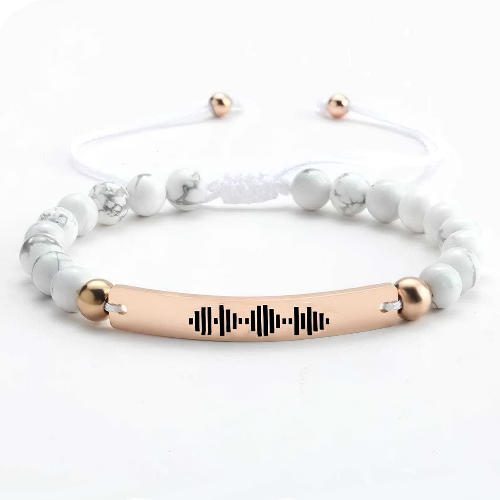 Custom Scannable Music Code Bracelet with Beads- mikcustom.com