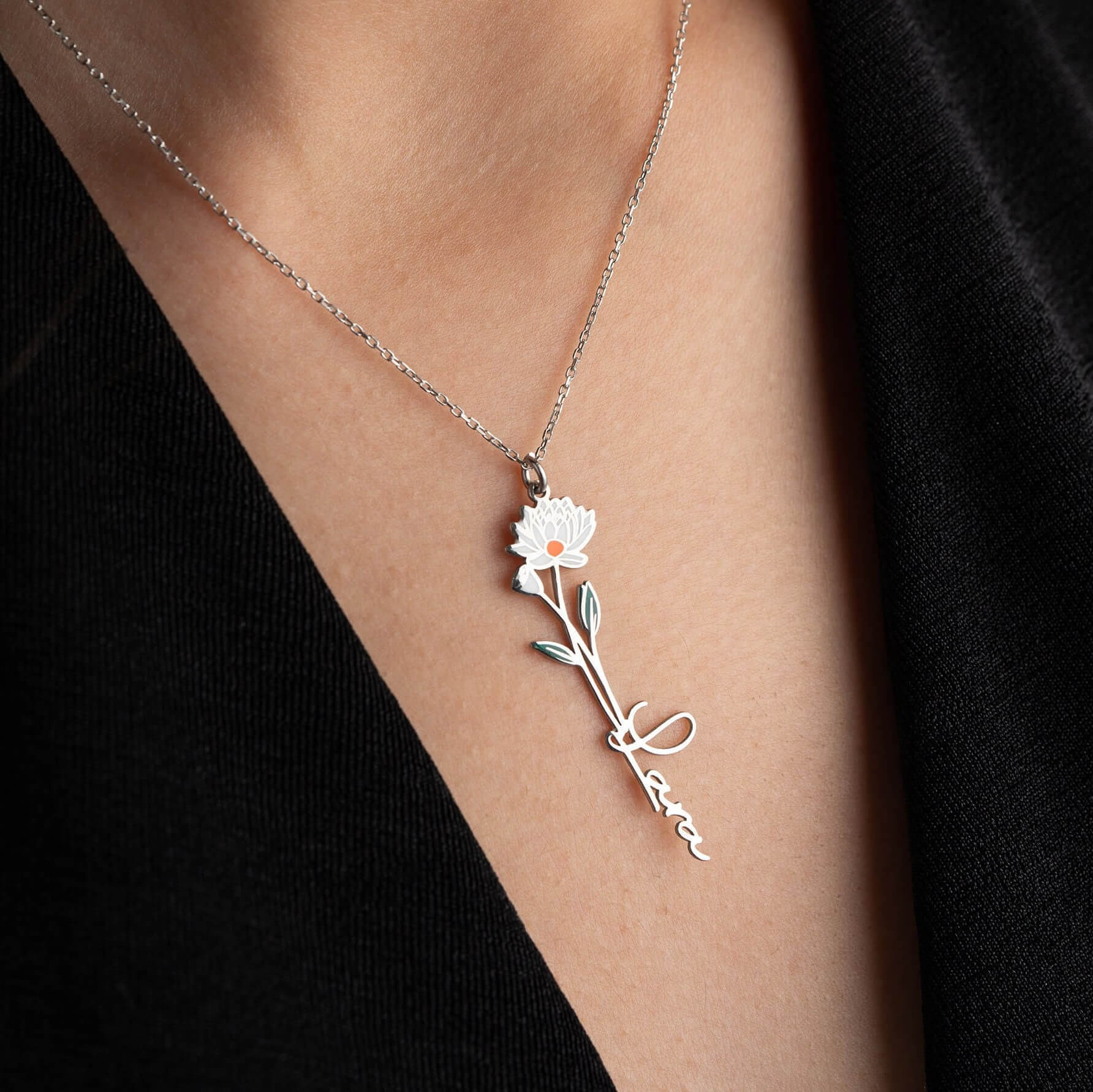[LIMITED TIME ONLY] No Rain - No Flowers - Never Forget That I Love You | Birth Flower Name Necklace