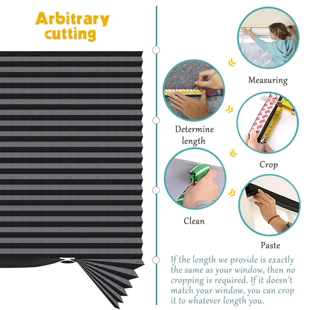 72“ Blackout Temporary Shades, CSTS002