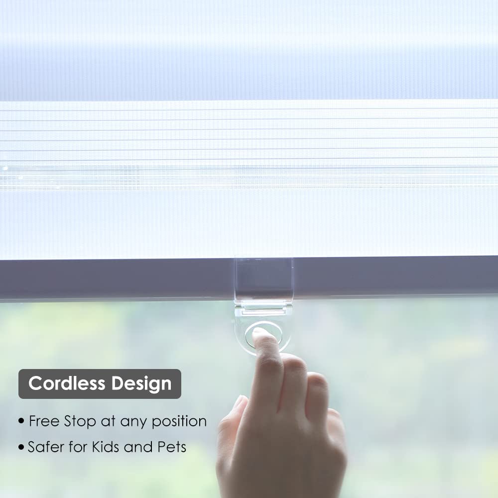Cordless Zebra Blinds- Free Stop Roller Shades for Windows