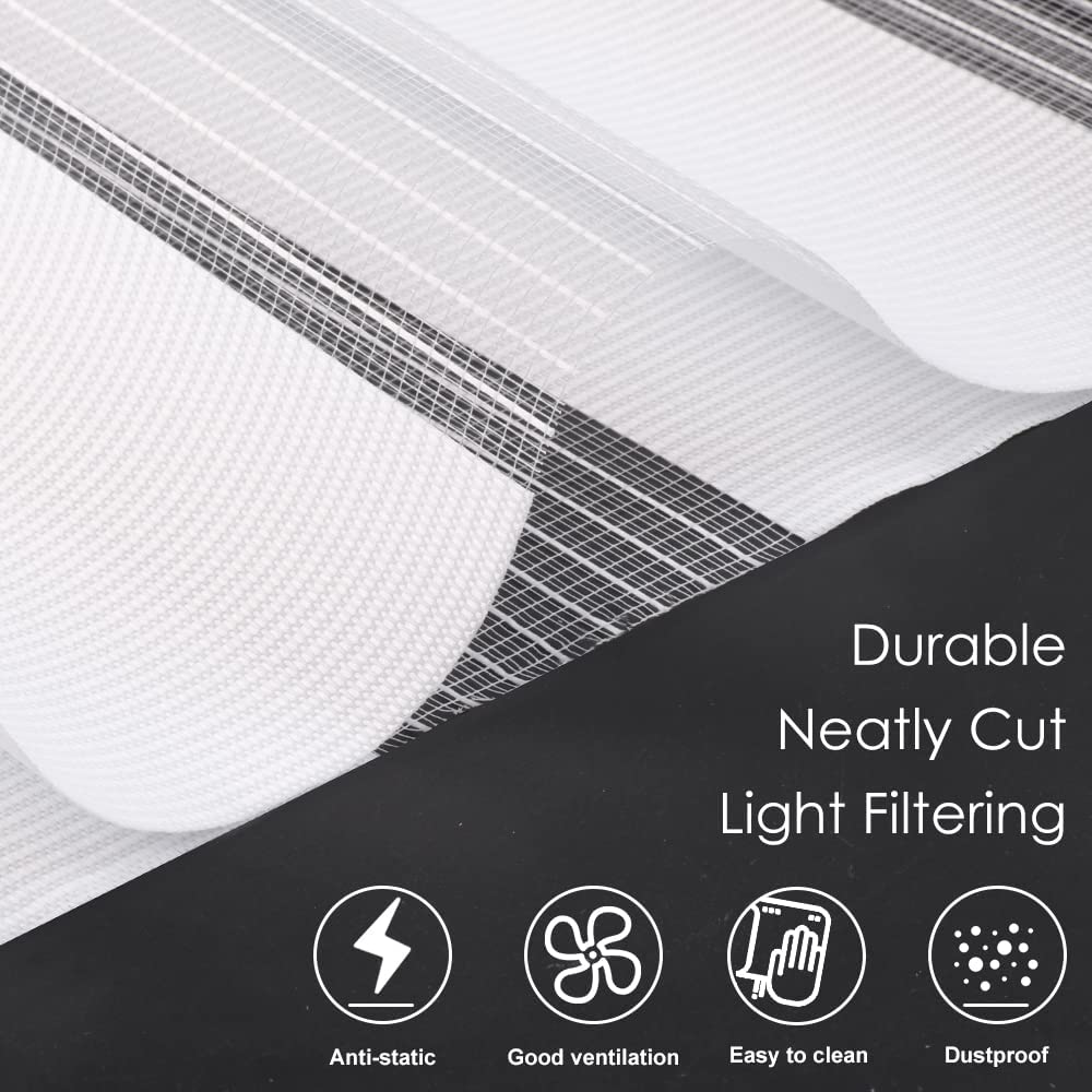 Cordless Zebra Blinds- Free Stop Roller Shades for Windows