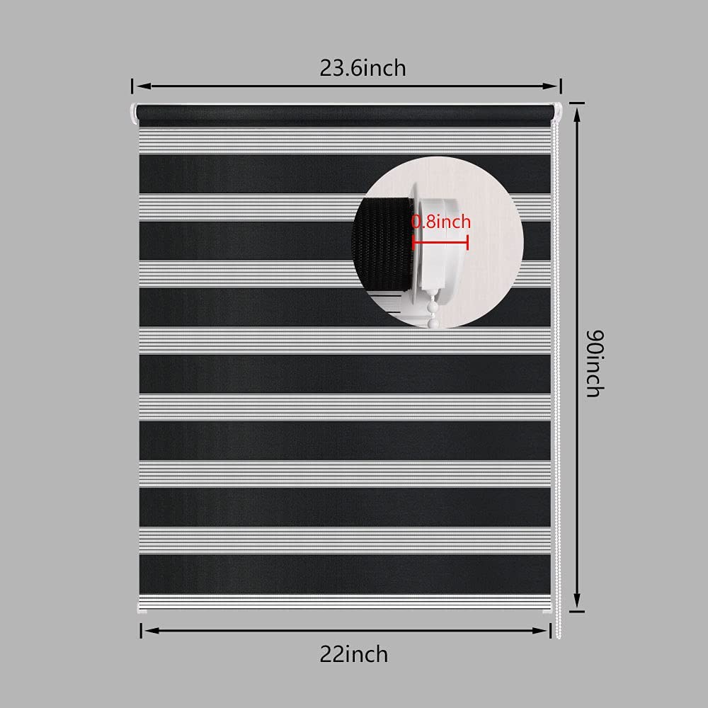 Horizontal Zebra Window Shade Blind 90 inch