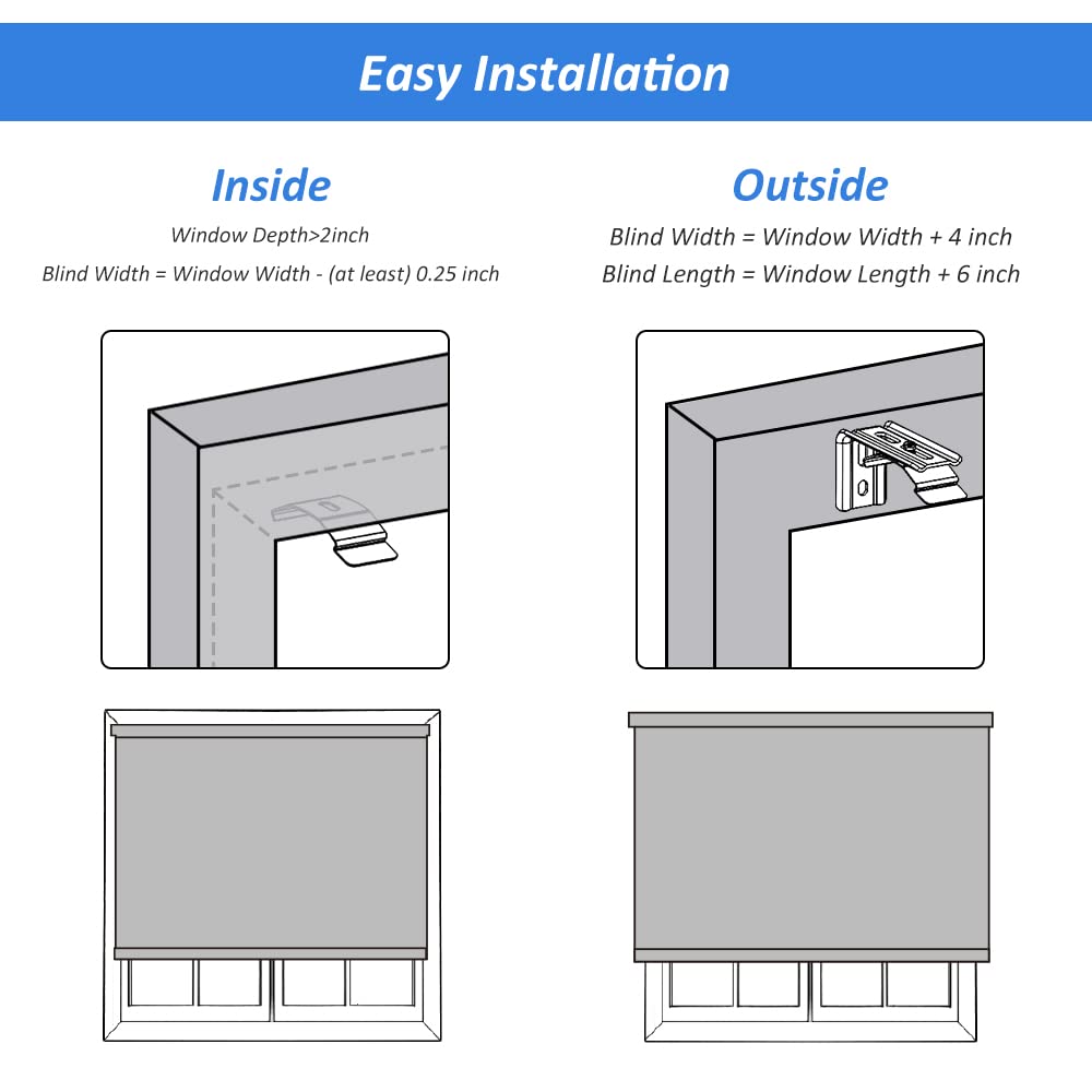 Cordless Roller Shades Blackout Roller Blinds