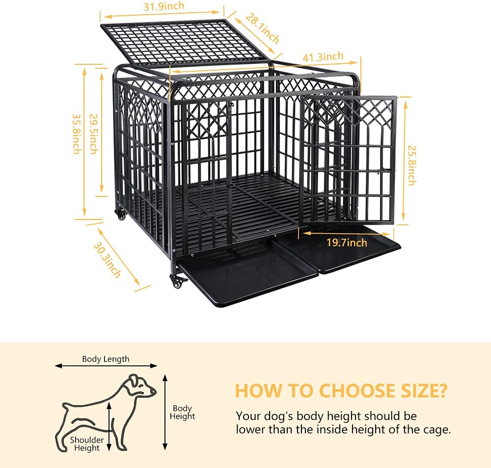 Heavy Duty Dog Cage - Round Corner Shape