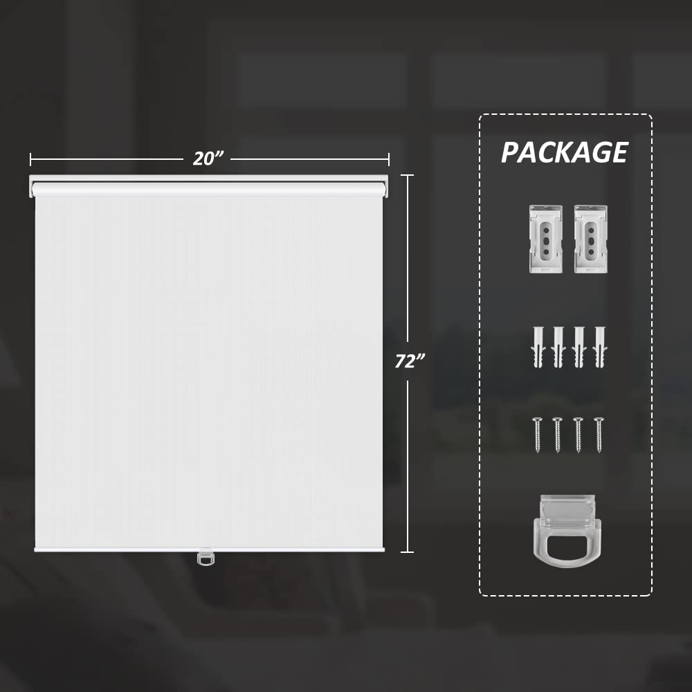 Cordless Solar Shades Window Shades for Home Light Filtering Shades